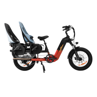 20-Inch Step-Thru 960Wh Electric Cargo Bike for Carrying Two Kids with Canopy - Sobowo Sienna