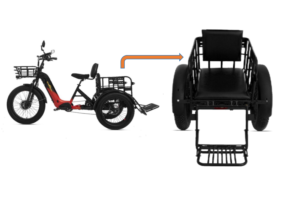 WN02 sobowo electric trike with transformable rear basket